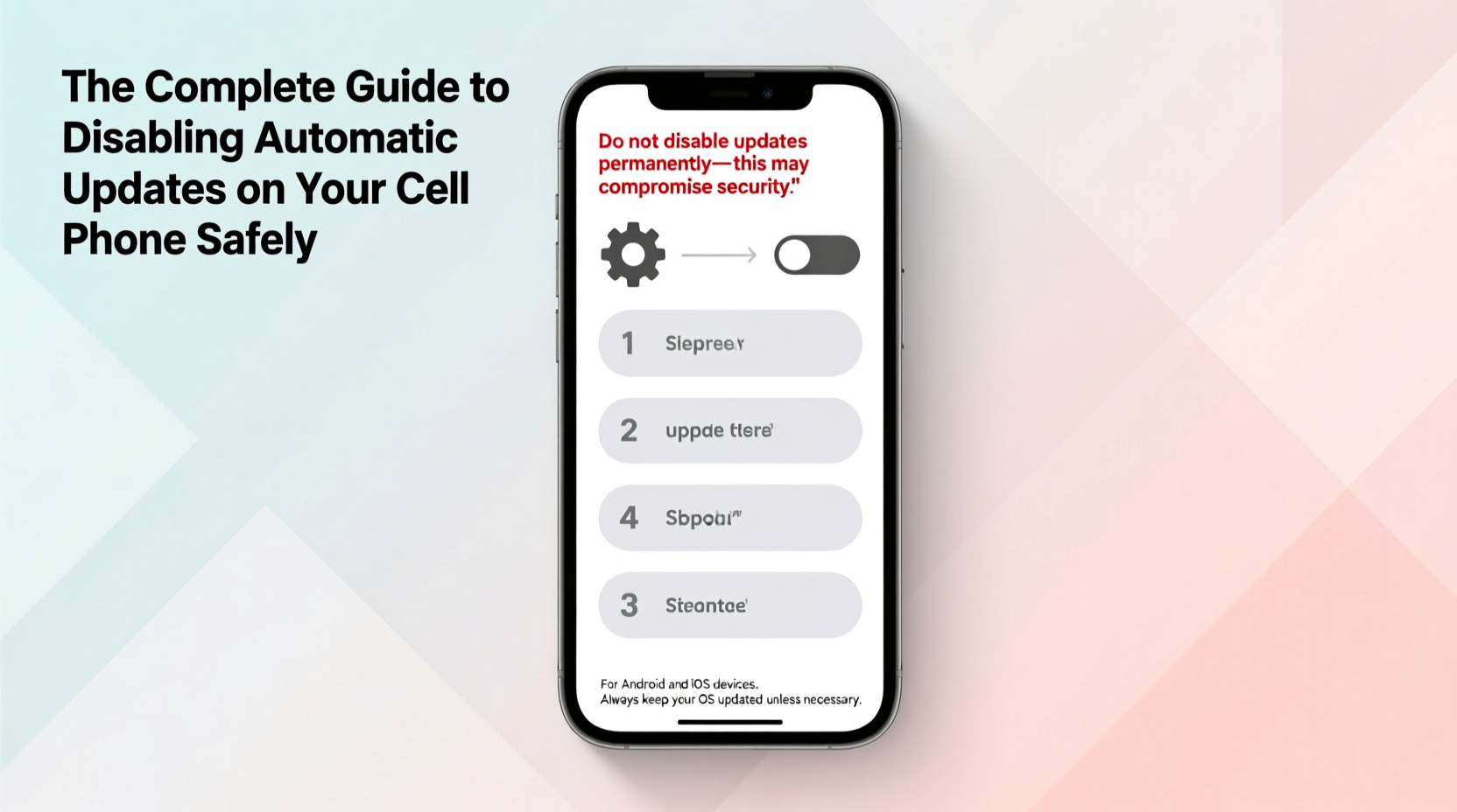 the complete guide to disabling automatic updates on your cell phone safely