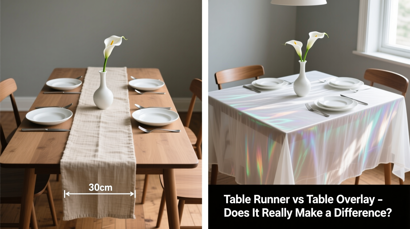 table runner vs table overlay does an overlay really make a difference or is it just extra