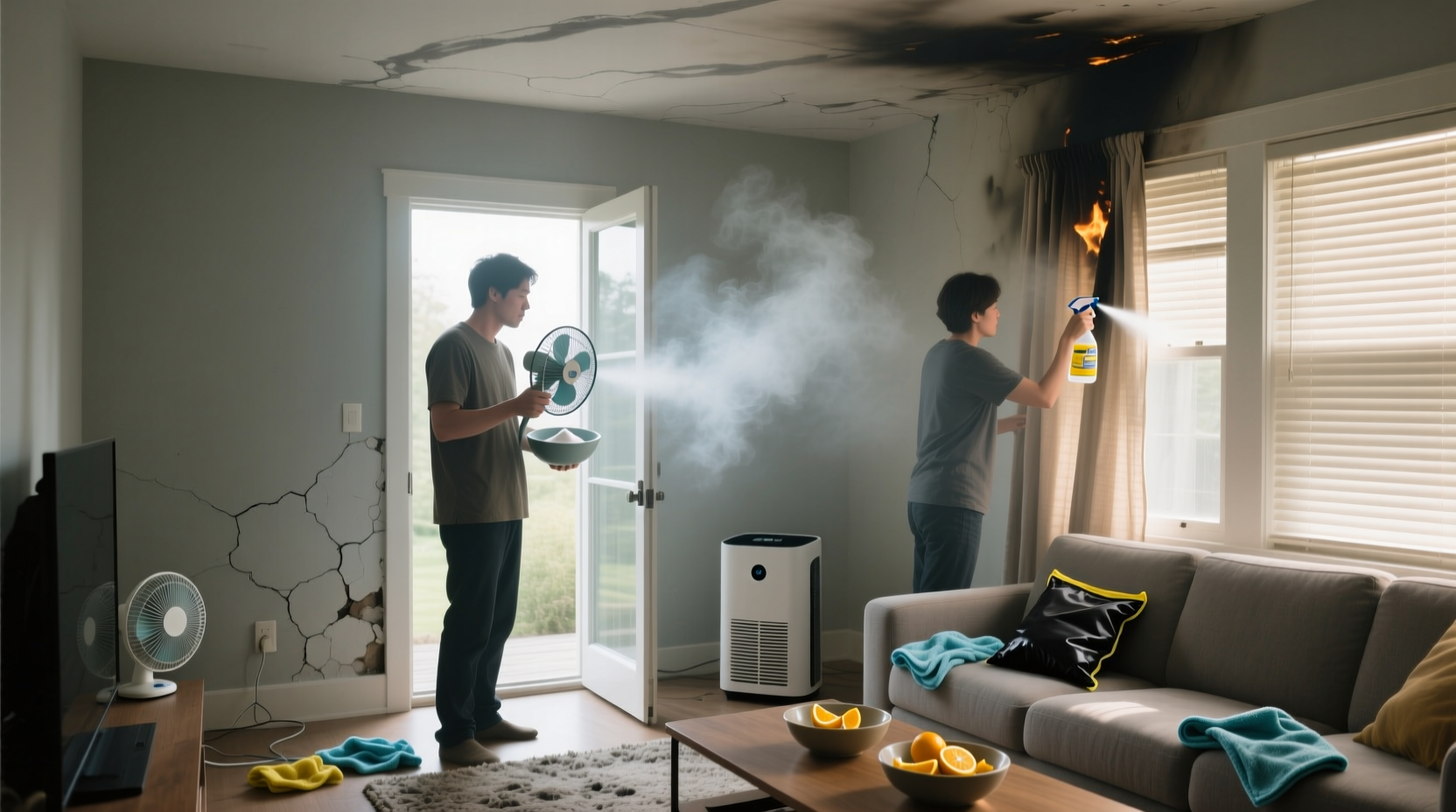 how to get smoke smell out of house