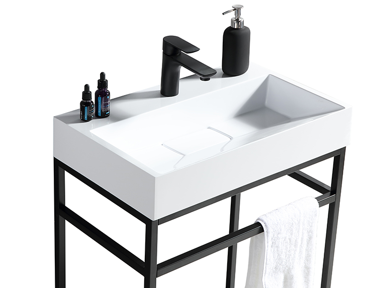 Wholesale free standing stainless steel support simple bathroom vanity