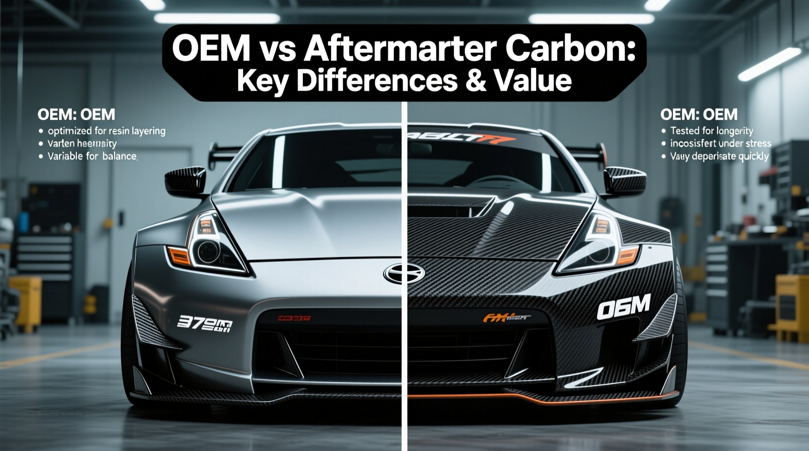 370z oem vs aftermarket carbon