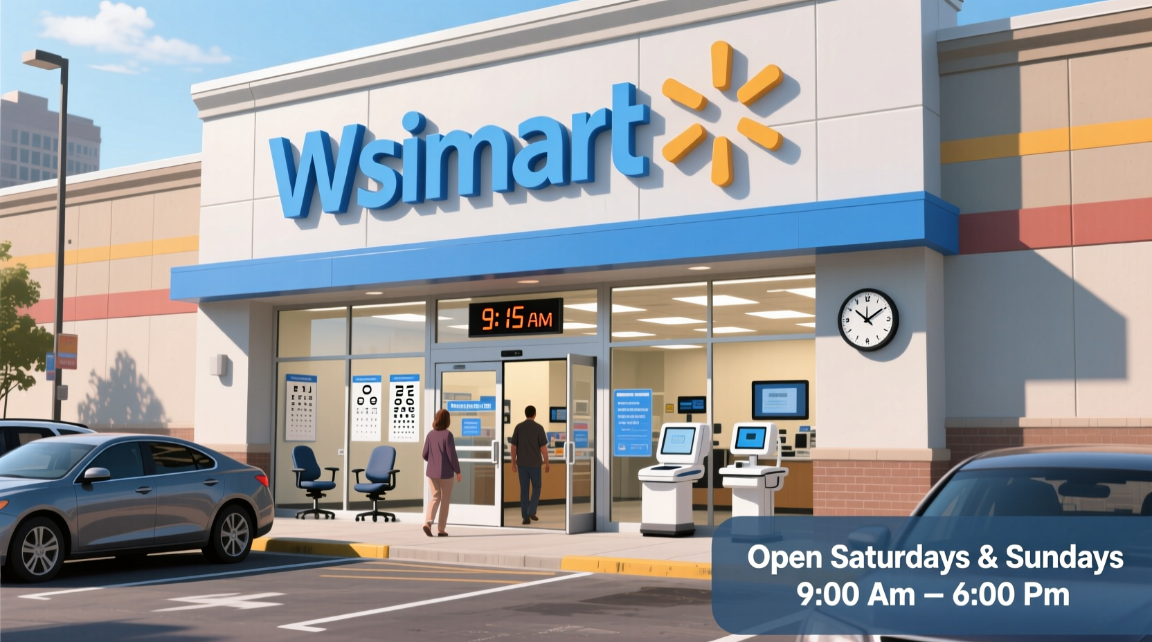 is walmart vision center open on weekends