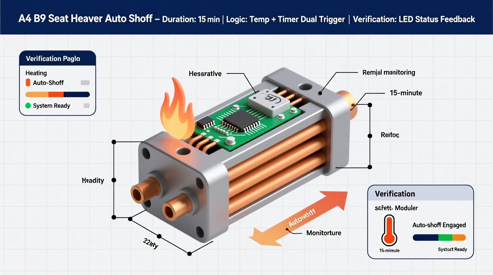 a4 b9 seat heater auto shutoff