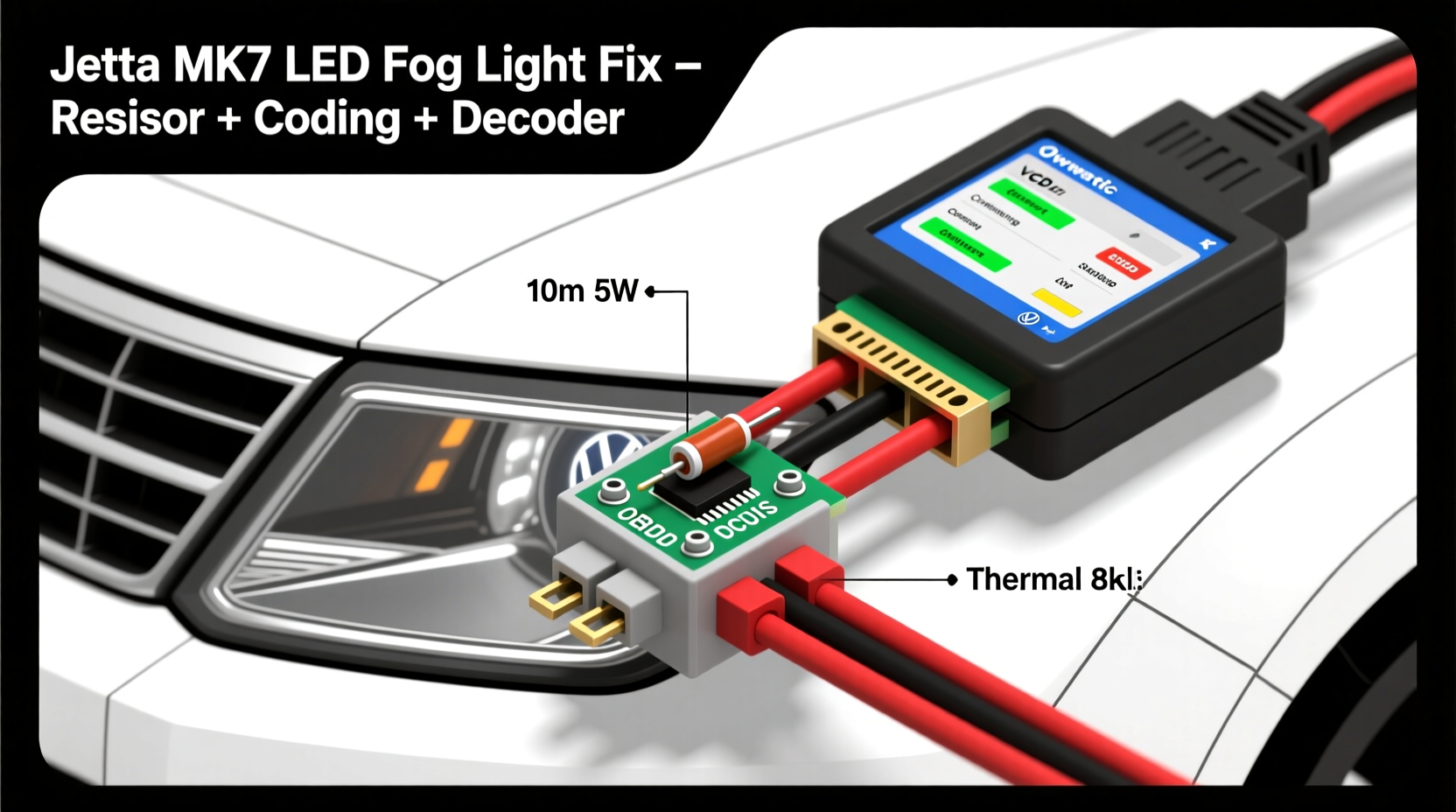 jetta mk7 led fog light errors