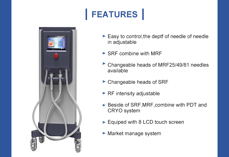 3 years warranty Fractional RF microneedle  SRF + cryo facial machine face liftging machine