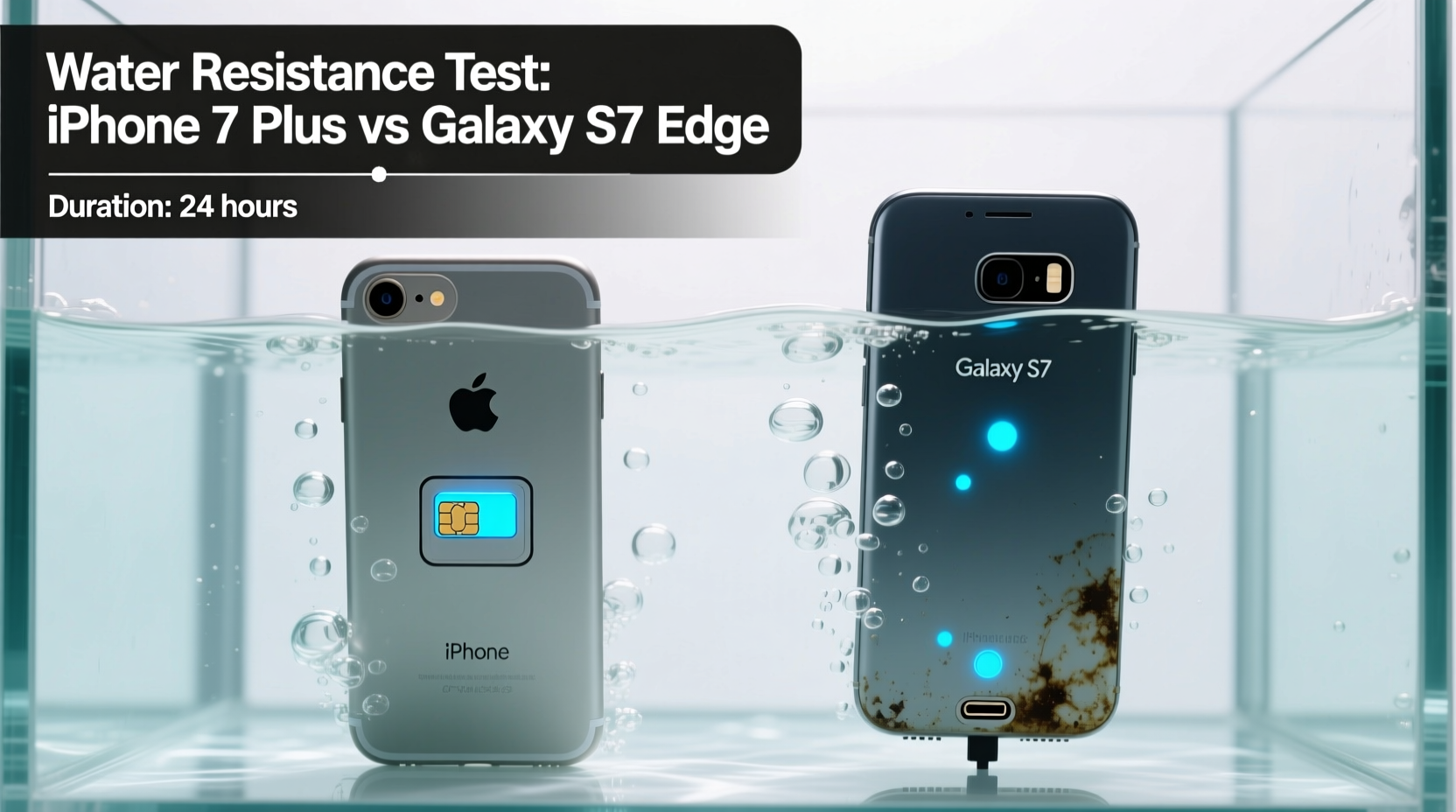 iphone 7 plus vs galaxy s7 edge water test which phone actually lasts longer