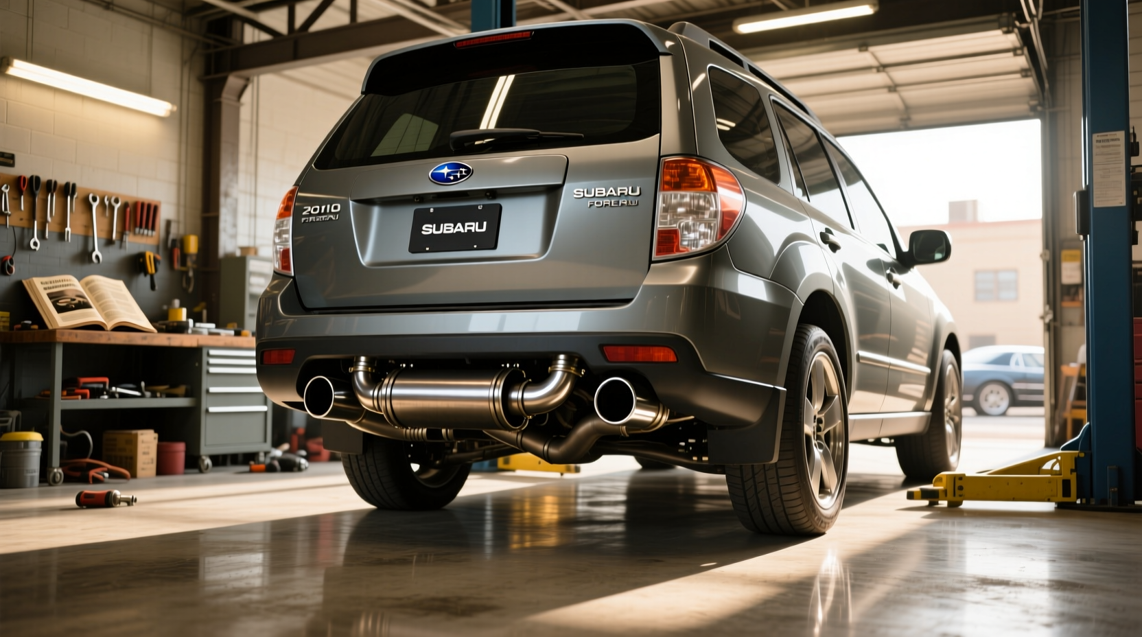 2010 subaru forester exhaust guide