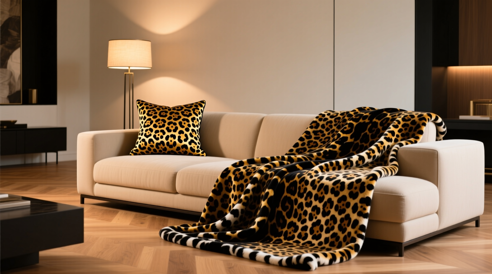 leopard print cushion vs leopard print blanket which one makes your living room pop more