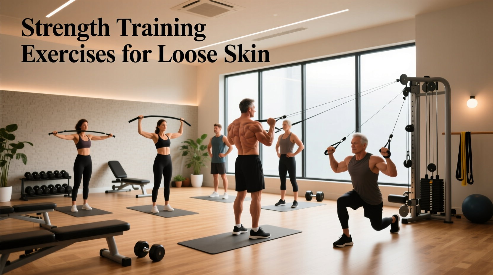 Man doing push-ups on floor for upper body workout