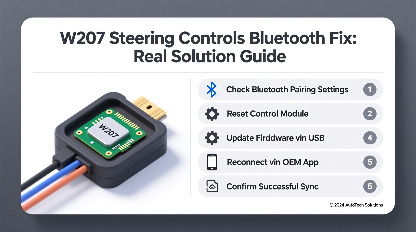w207 steering controls bluetooth fix