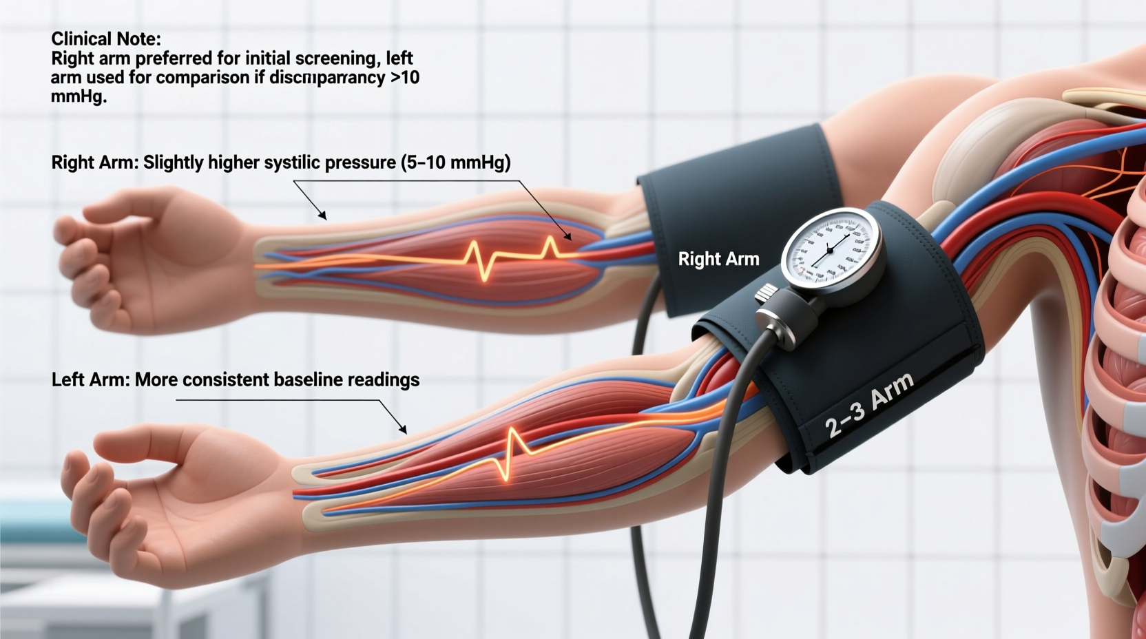 why take blood pressure on left arm right vs left accuracy