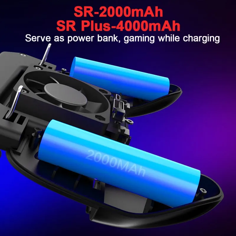 SR 2000mAh 4000mAh built in battery  handheld  L1Rl grip with fan game joystick