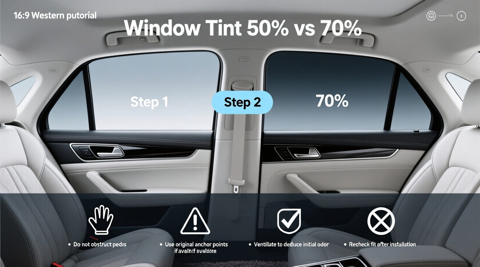Car Window Tint 50 vs 70 Buying Guide: How to Choose