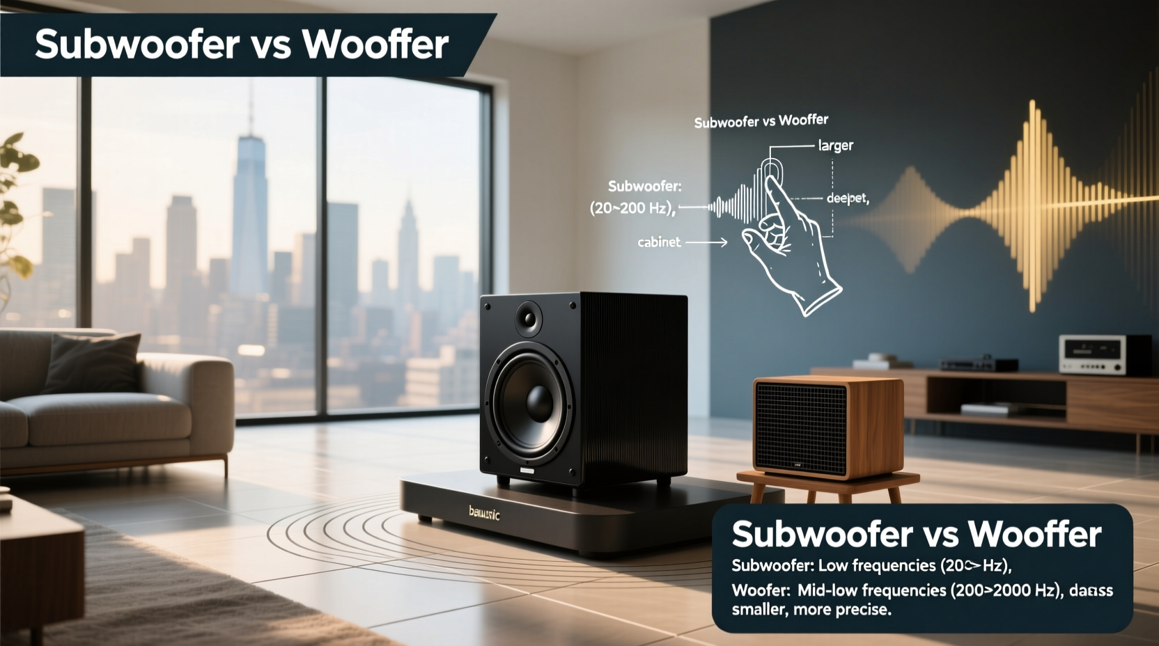 Subwoofer vs Woofer Guide: How to Choose