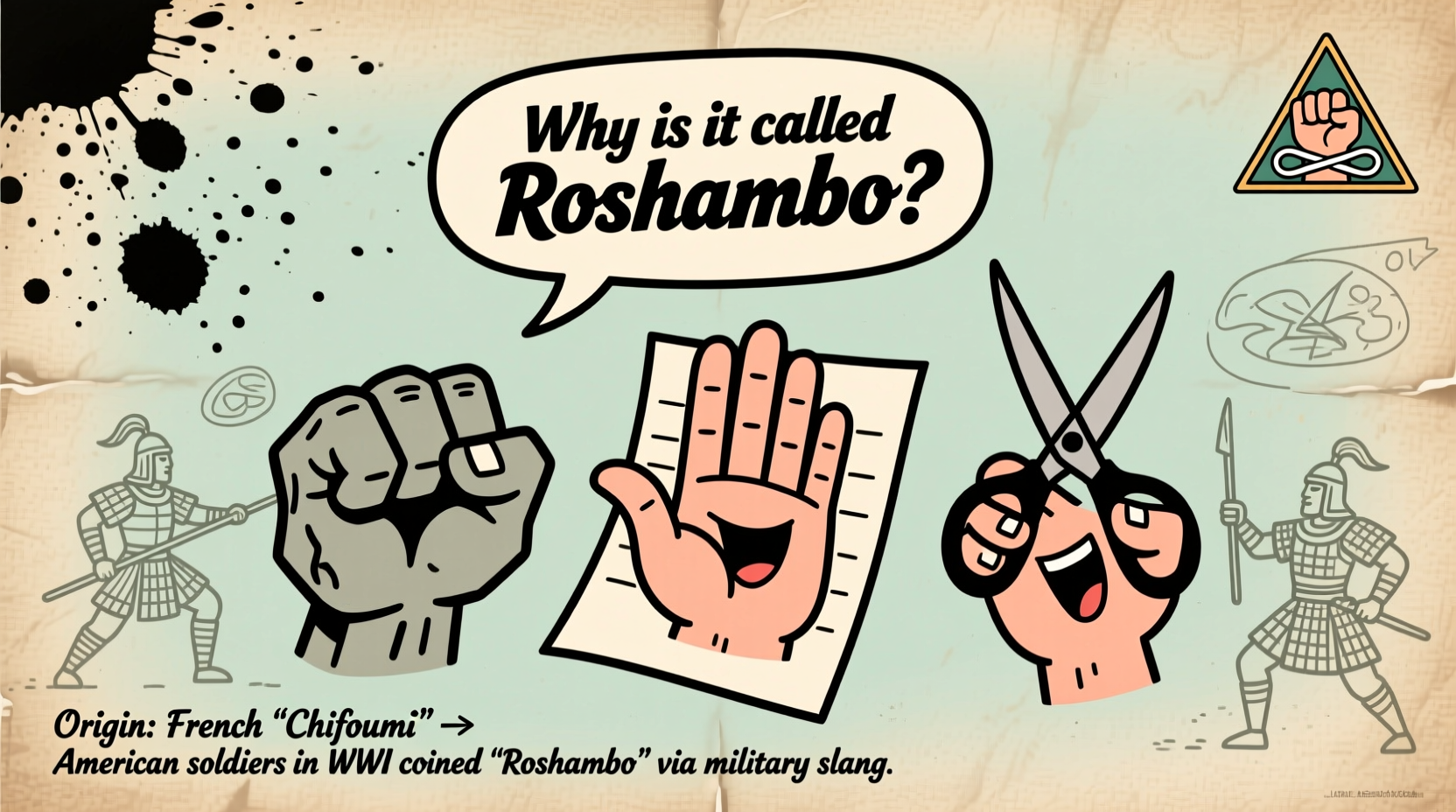 Why Is It Called Roshambo The Origin Of Rock Paper Scissors