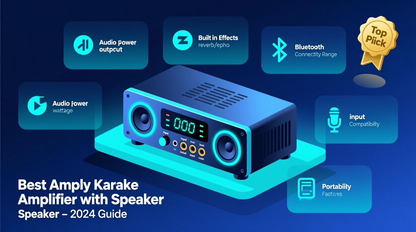 amply karaoke amplifier with speaker