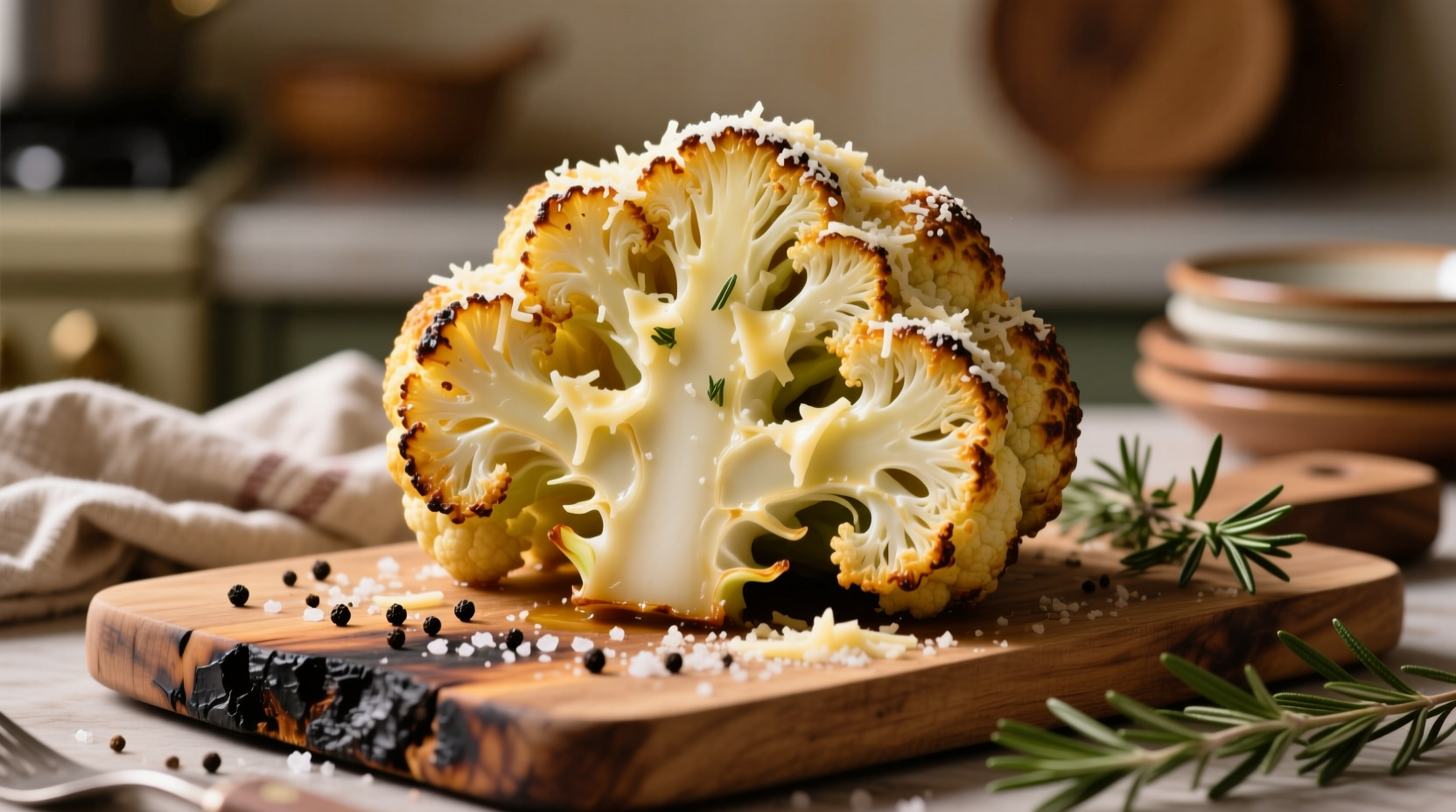 Perfect Roasted Cauliflower with Parmesan Cheese Recipe