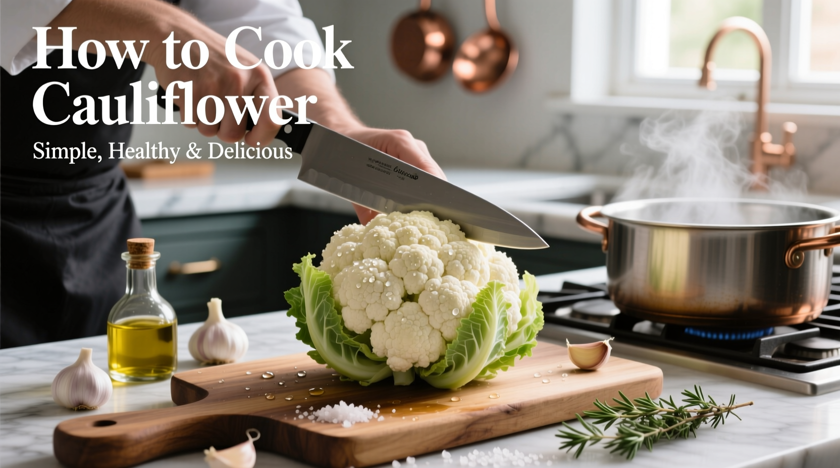 Karamellisierter gerösteter Blumenkohl auf Backblech