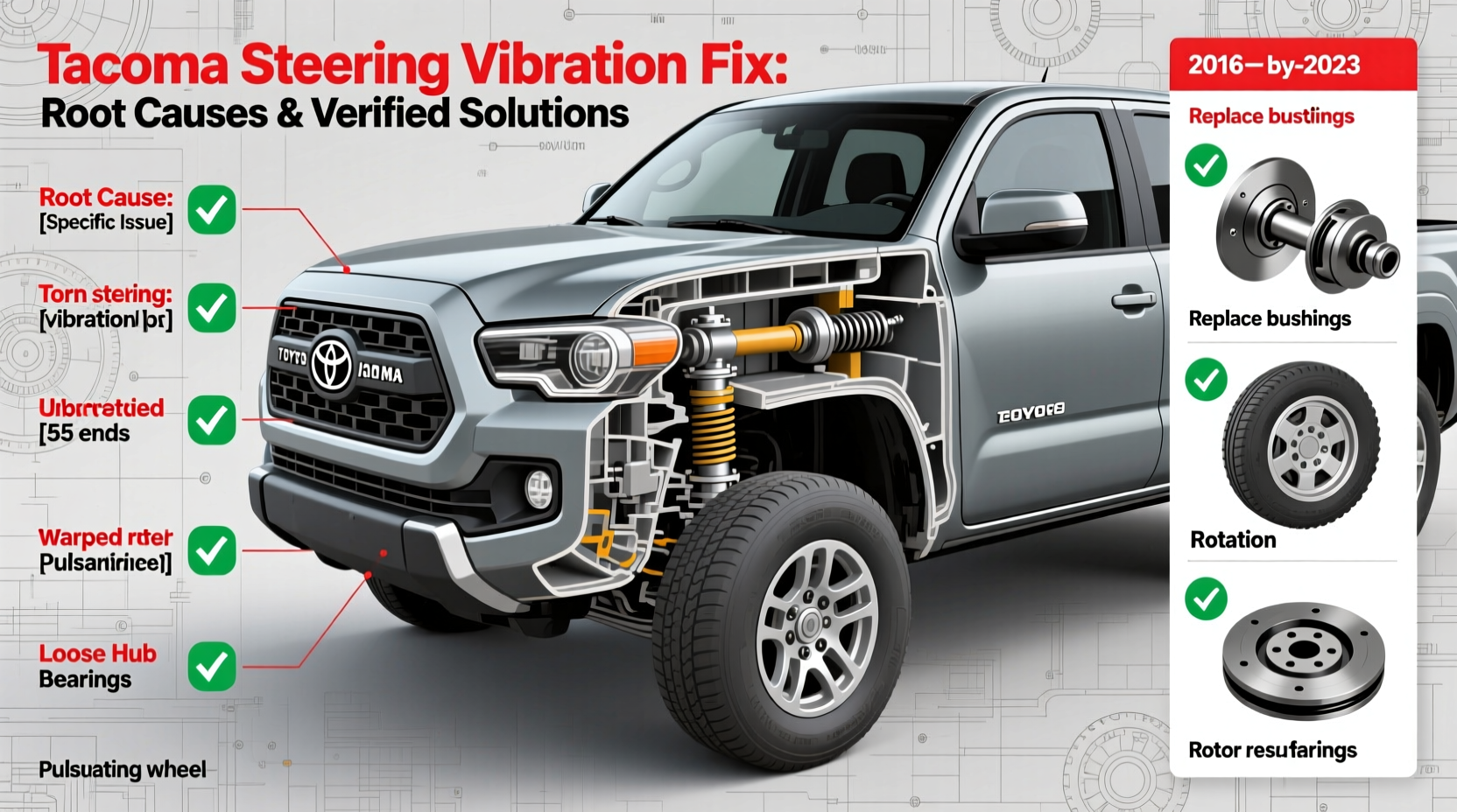 tacoma steering vibration fix