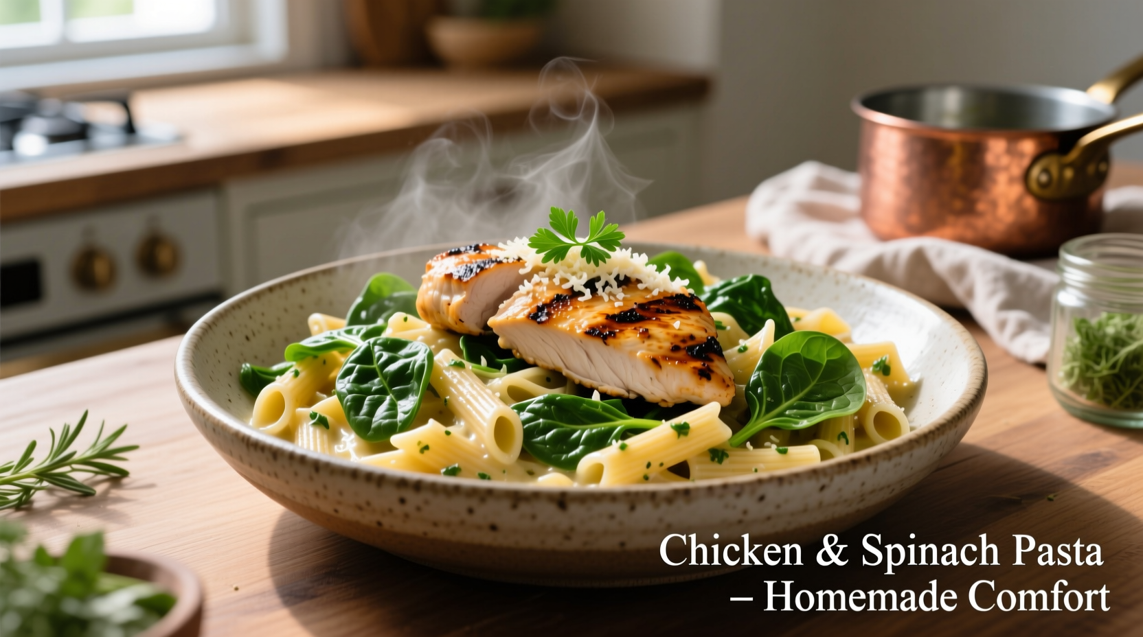 Quick Chicken and Spinach Pasta: 25-Minute Healthy Dinner