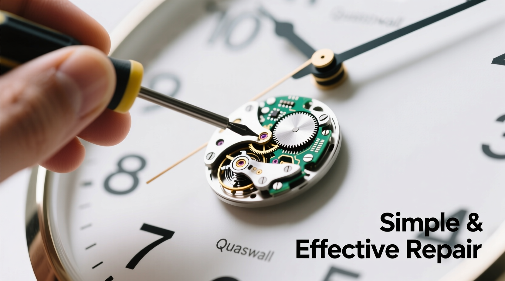 simple and effective repairs for a stopped quartz wall clock