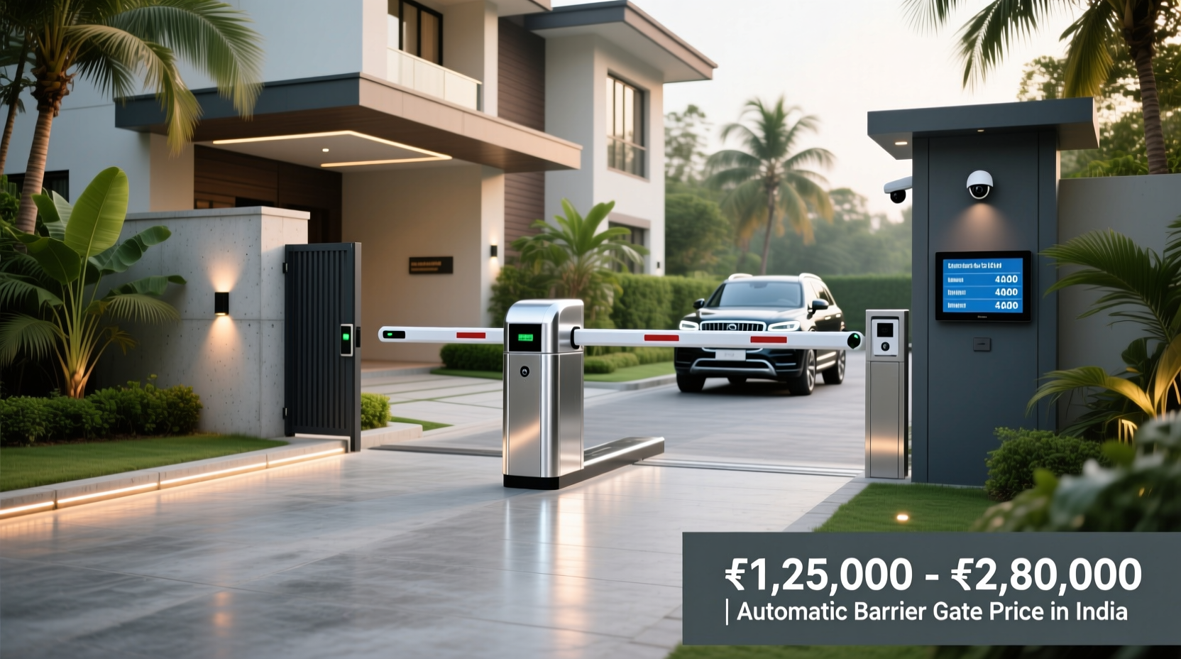 What is the average automatic barrier gate price in India?