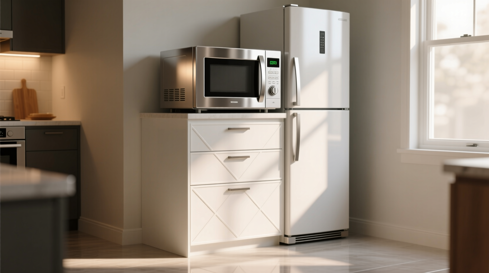 can you put a microwave on top of a fridge