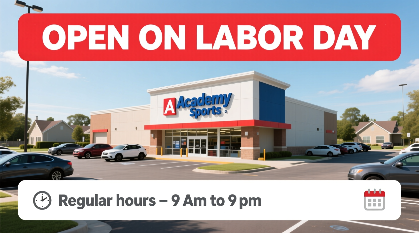is academy sports open on labor day