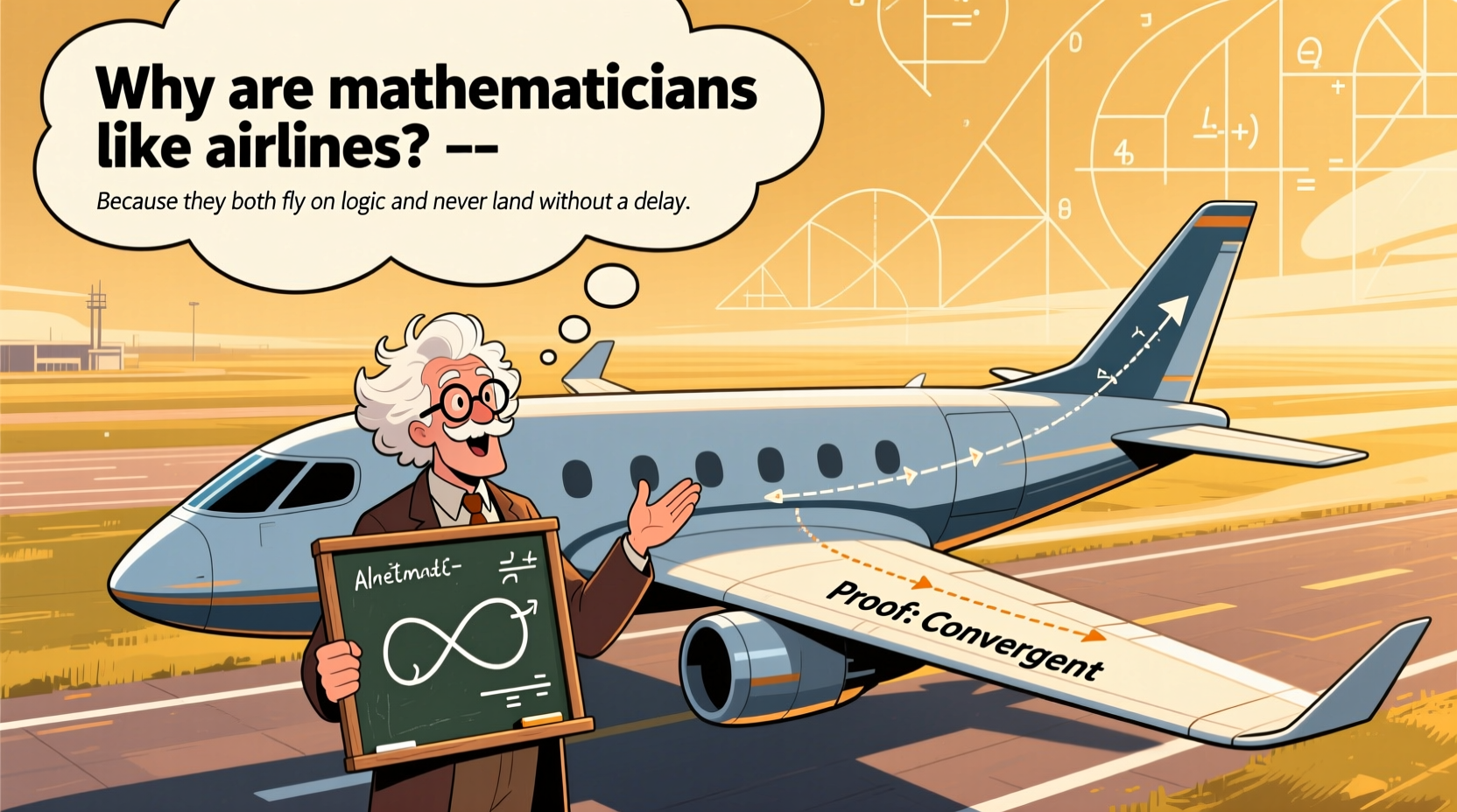 why are mathematicians like airlines the punchline explained