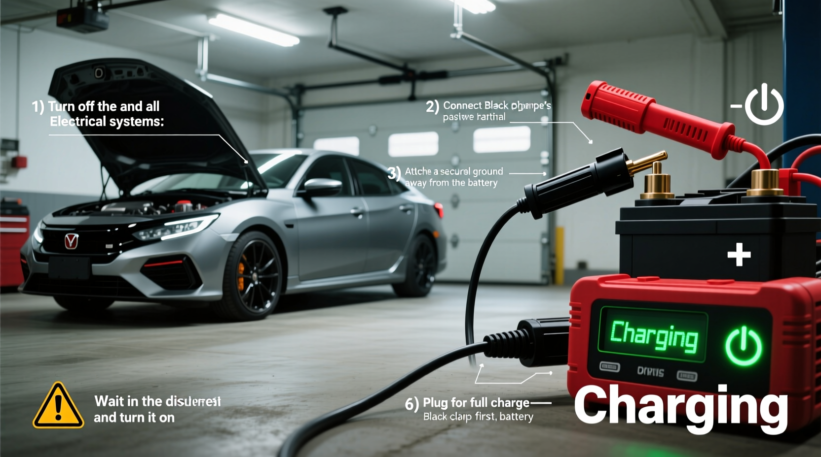 How to Jump Start a Car with a Battery Charger Safely
