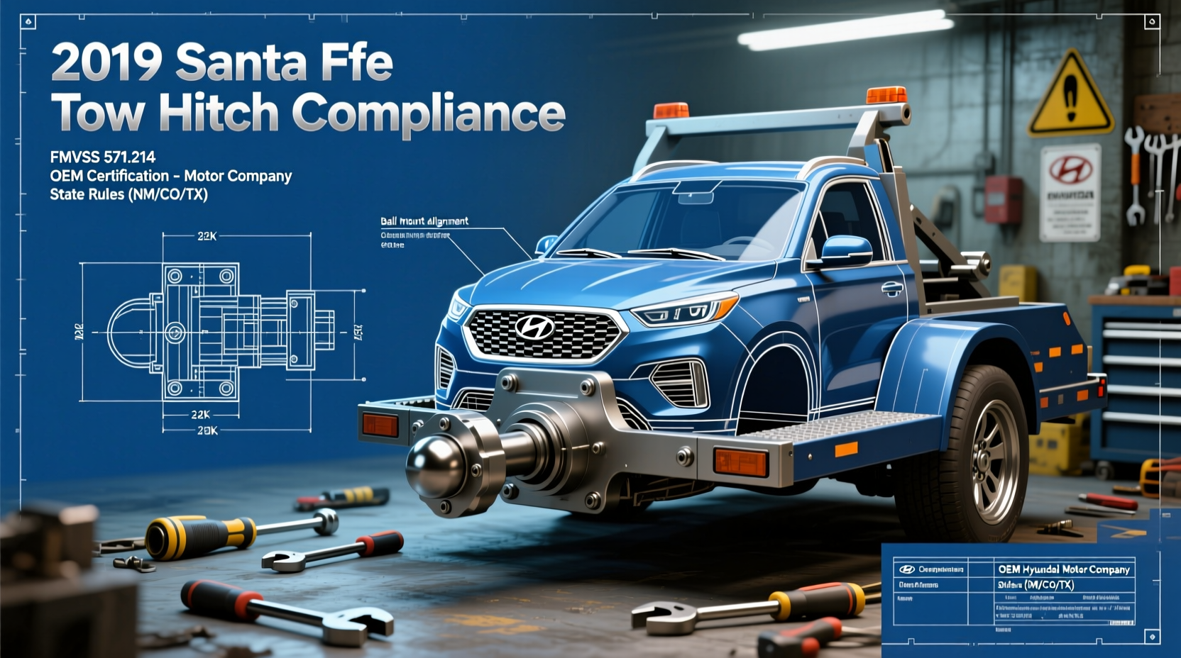 santa fe 2019 tow hitch compliance