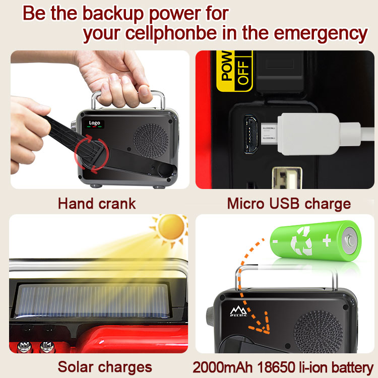 home solar power system with mp3 fm radio handle dynamo rechargeable solar radio handcharged radio