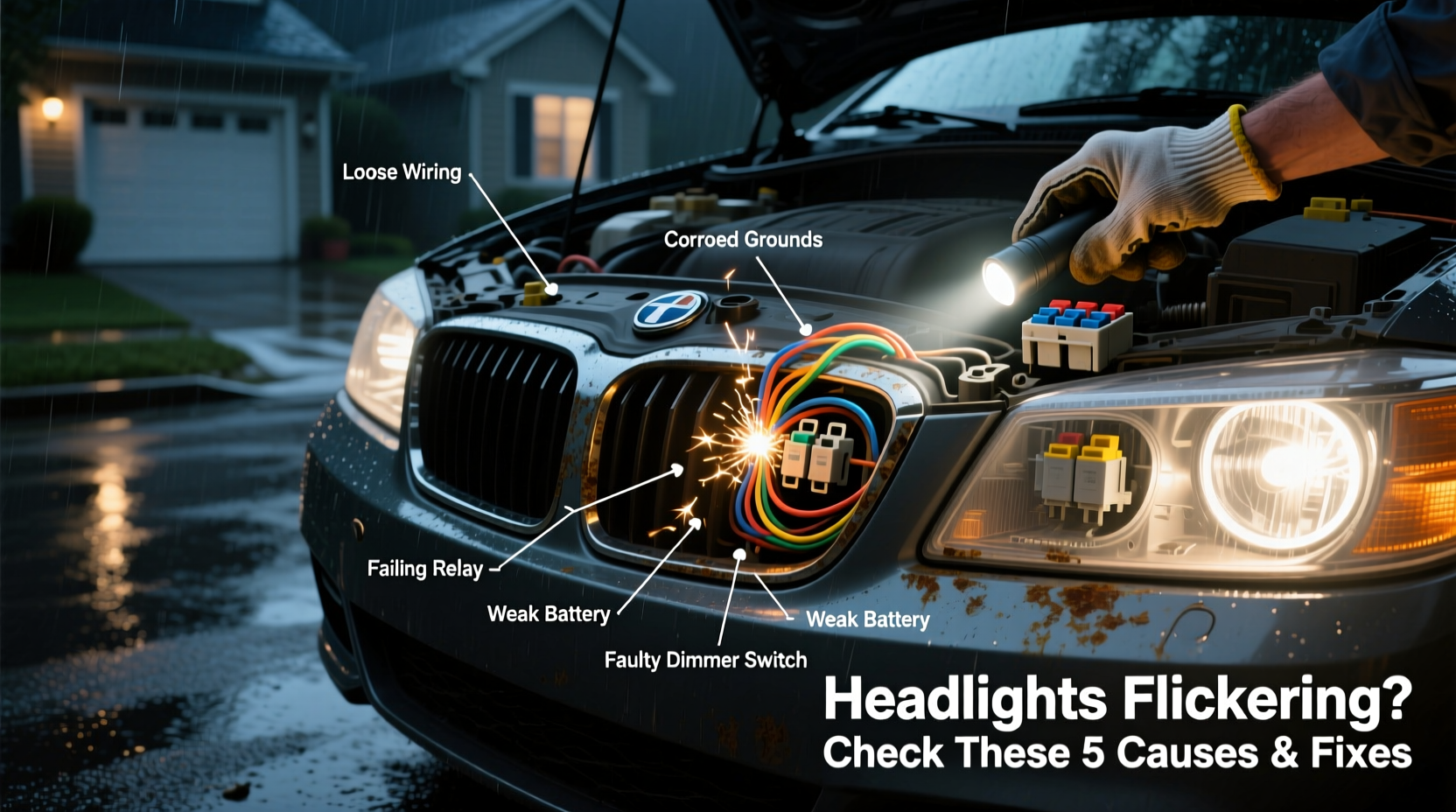 headlights flickering causes and troubleshooting tips