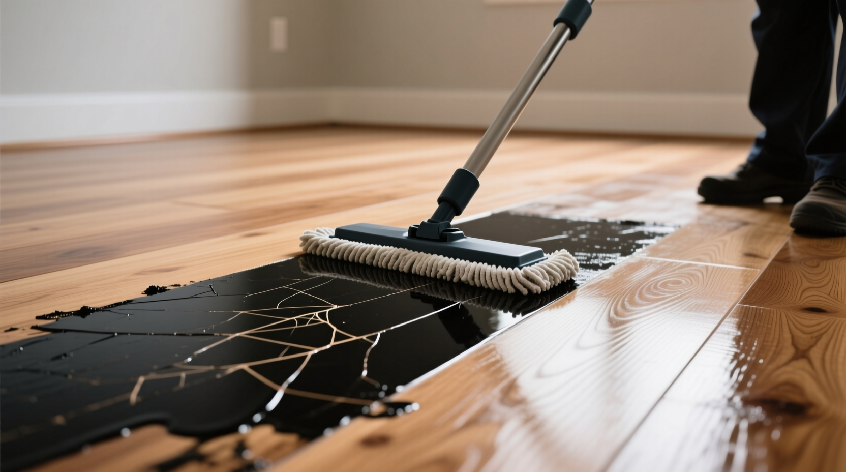 clean your hardwood floors and hide scratches with blac