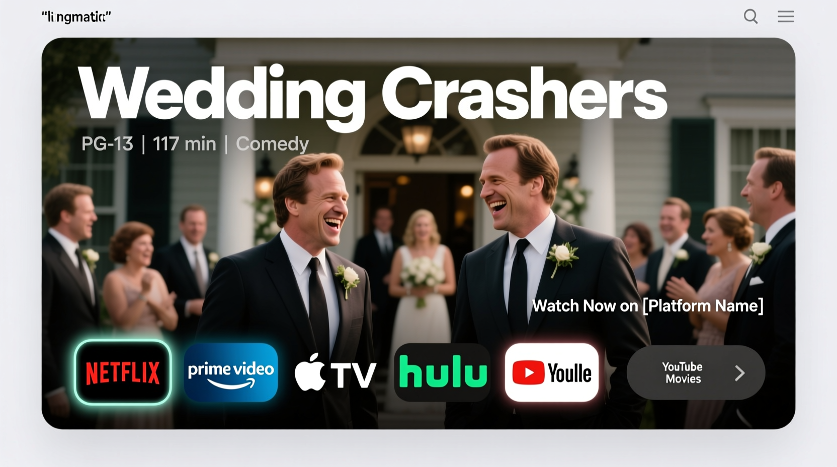 where can i watch wedding crashers