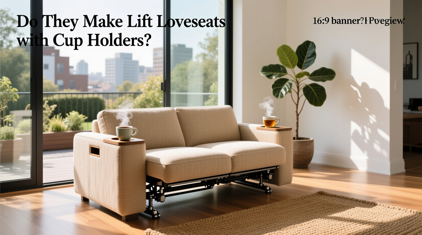 Loveseat with Lift and Cup Holders Guide