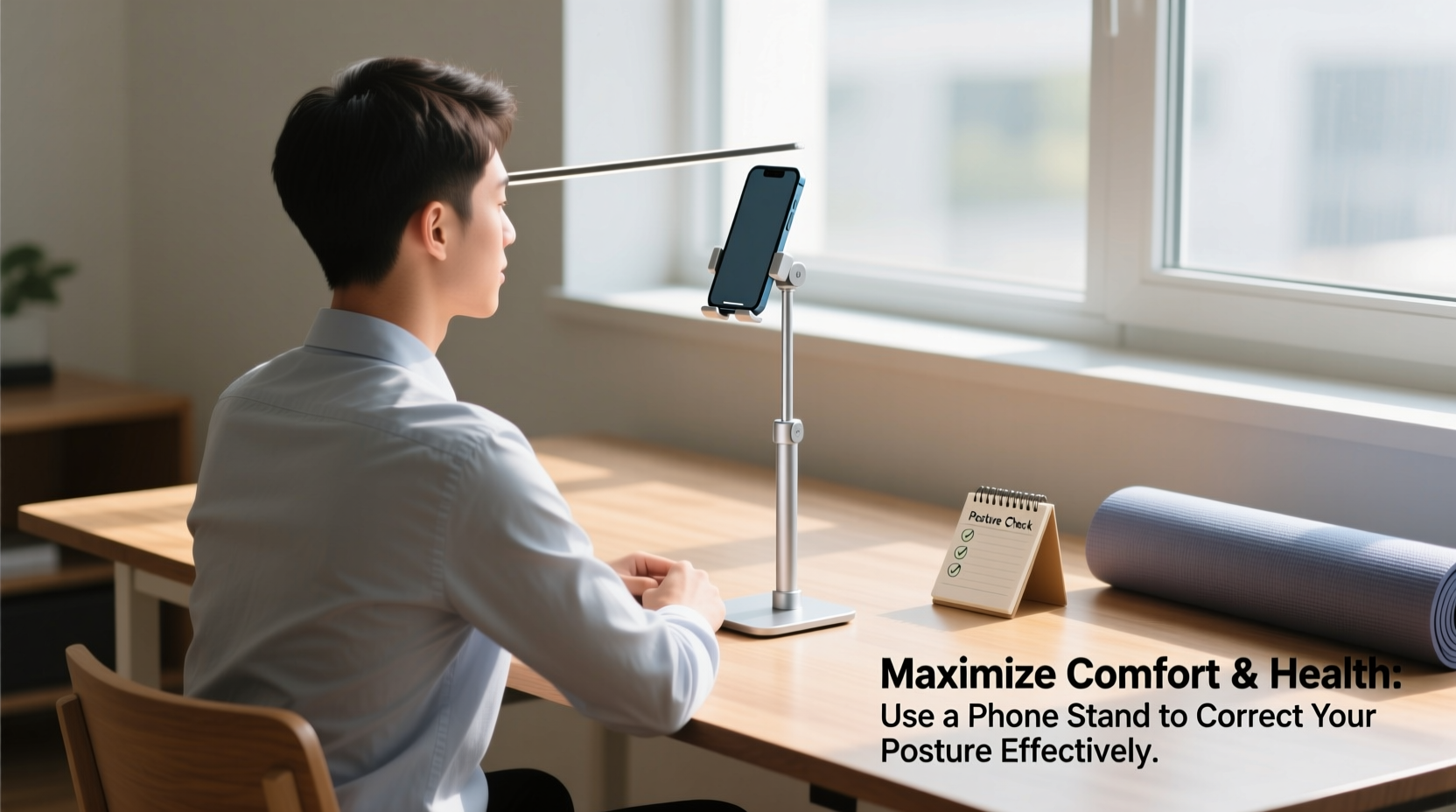 maximize comfort and health how to use a phone stand to correct your posture effectively