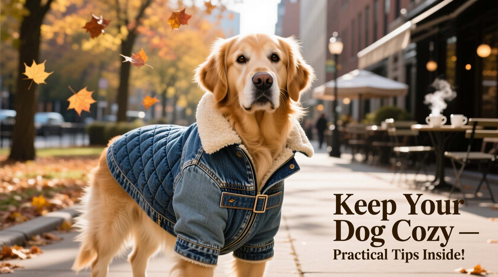 how to keep your dog warm and comfortable wearing a denim jacket practical tips for cozy outings