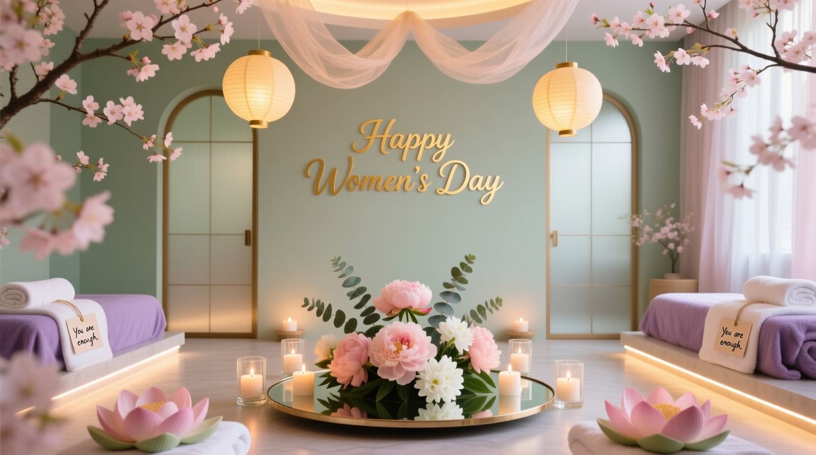 decorations for womens day spa