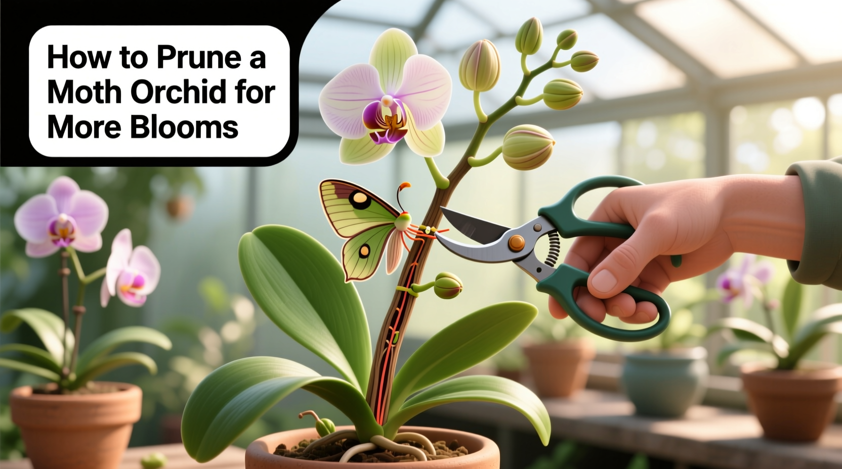 How to Prune a Moth Orchid for More Blooms