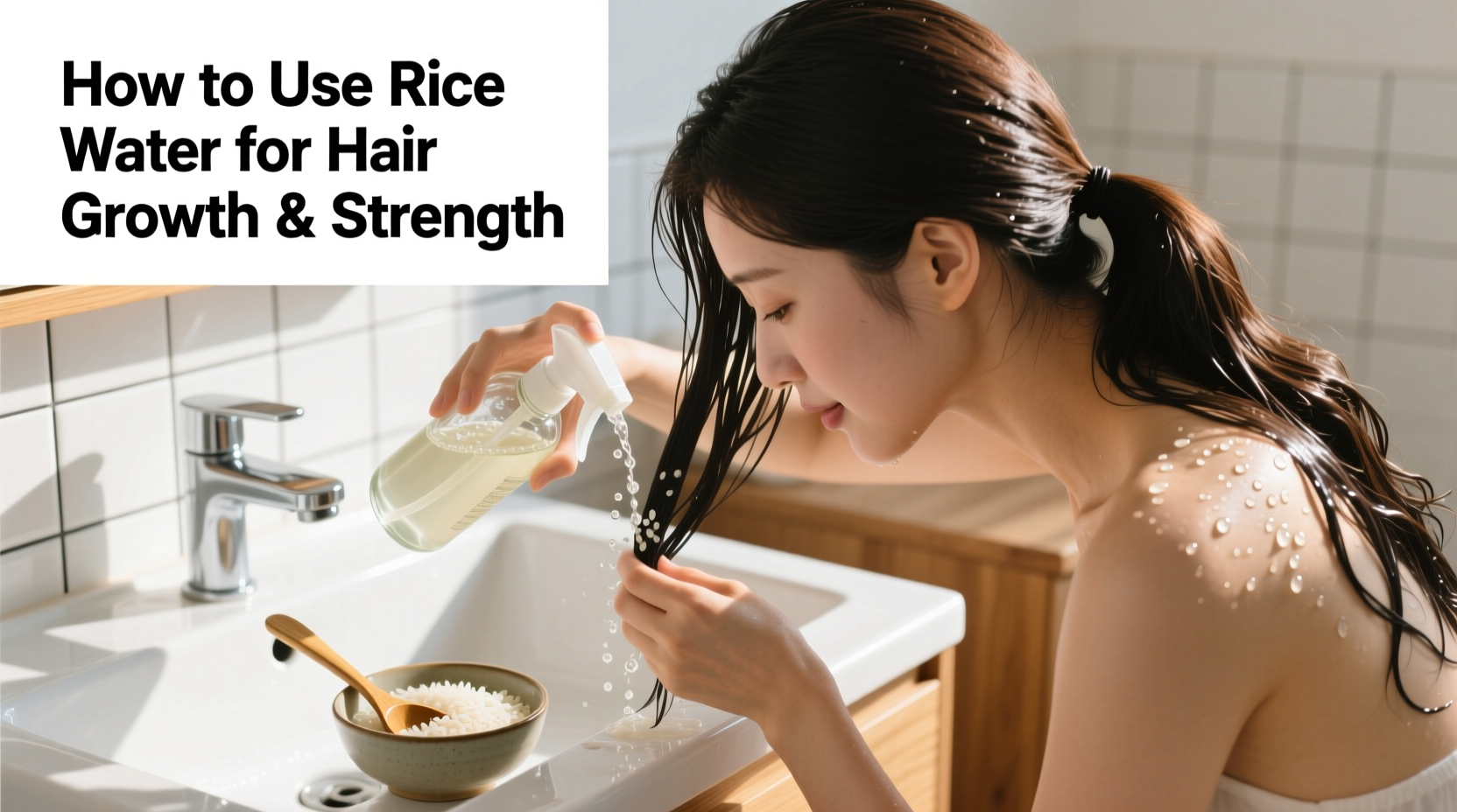 how to use rice water on your hair for maximum growth and strength