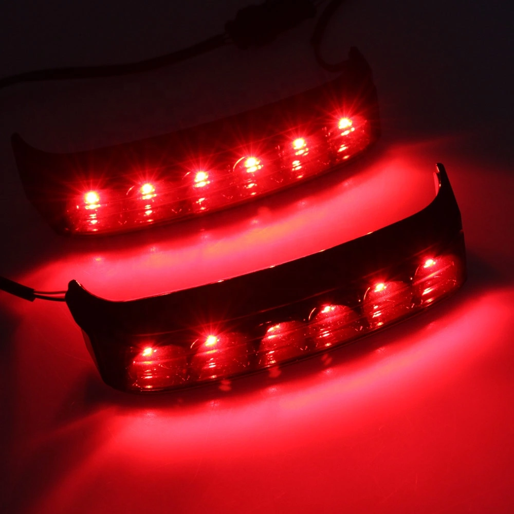 Motorcycle rear fog signal Lights LED Saddlebag Luggage Tail Brake Turn Signal Light For Harley