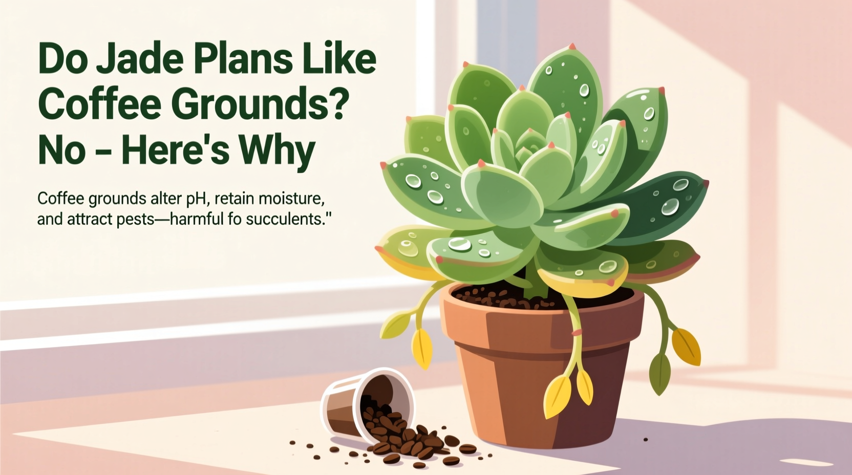 do jade plants like coffee grounds