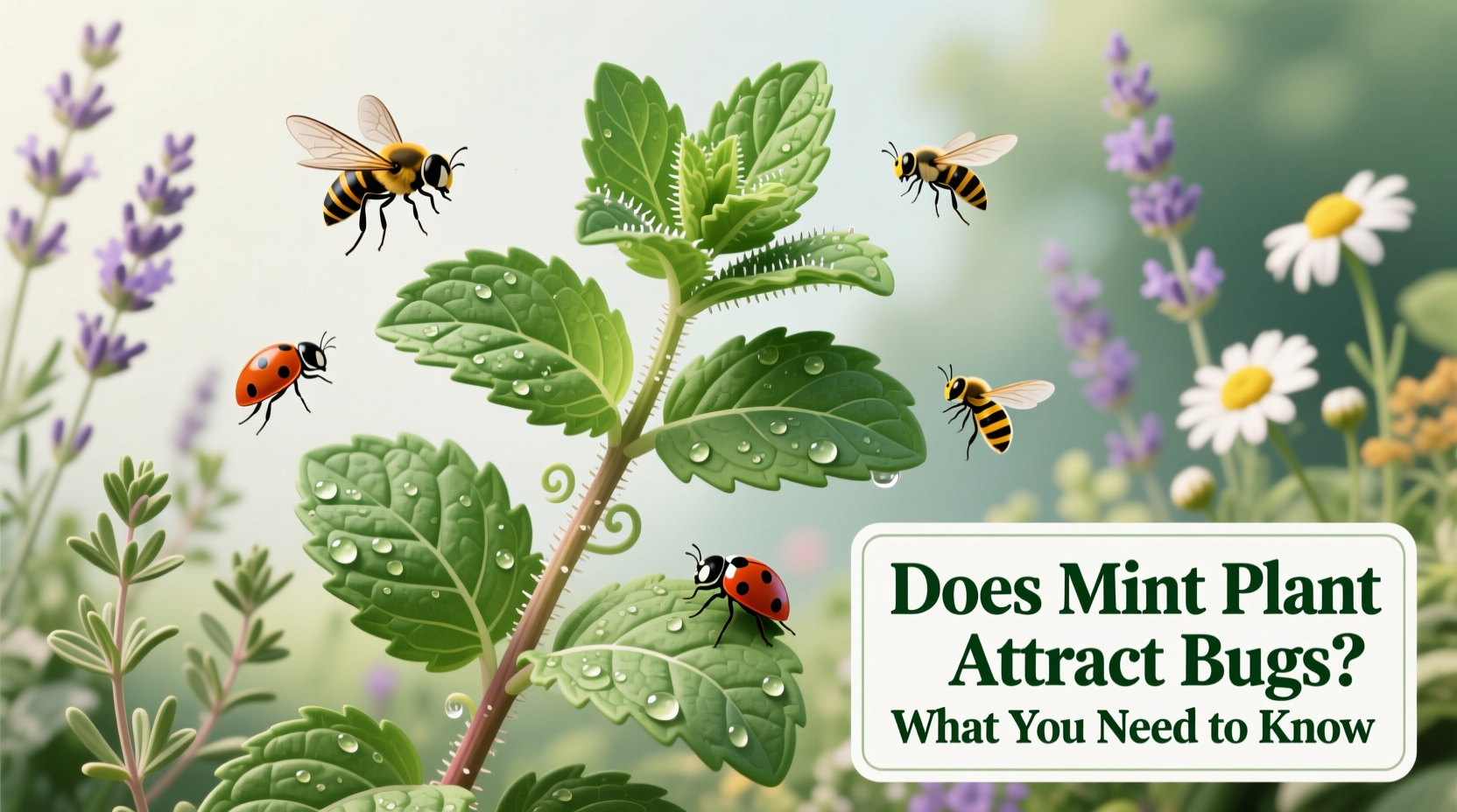 does mint plant attract bugs