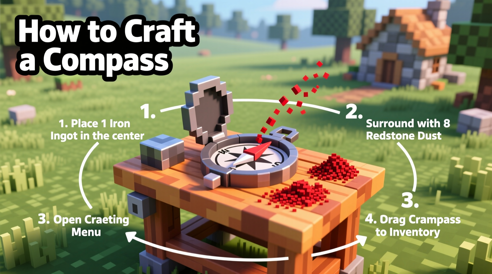 how to craft a compass in minecraft