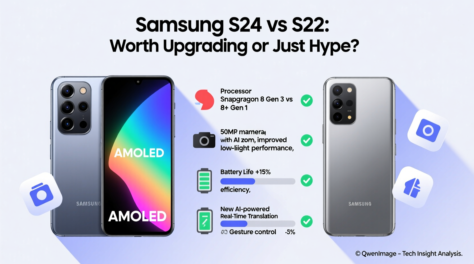 samsung s24 vs s22 is it worth upgrading or just hype