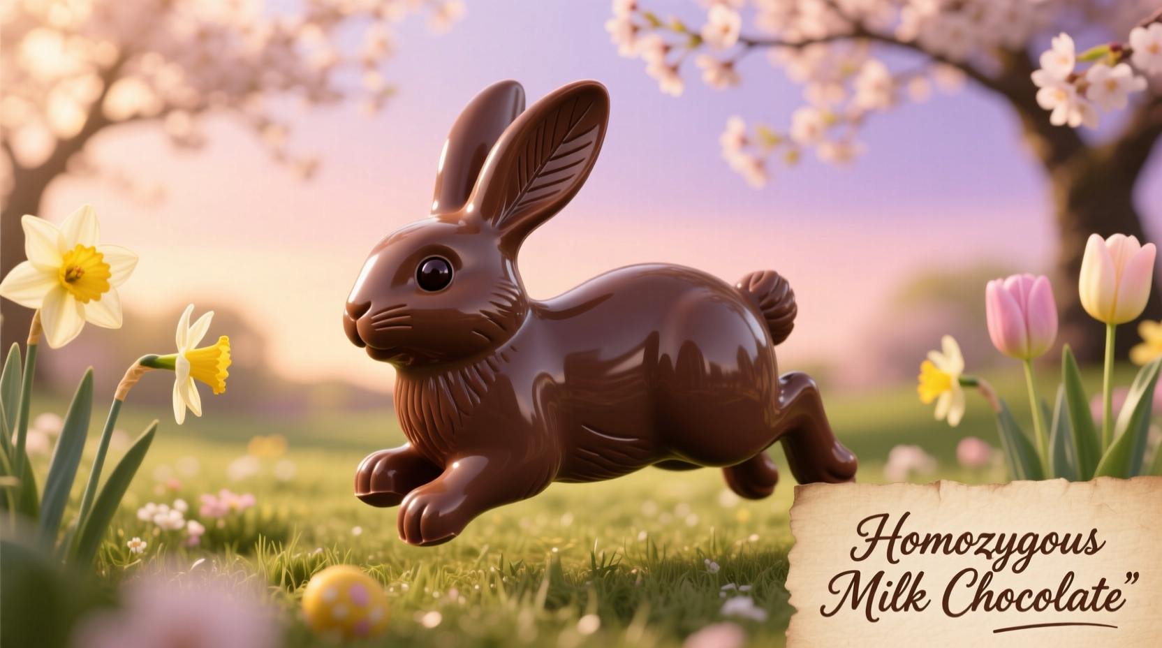 a homozygous milk chocolate easter bunny is crossed