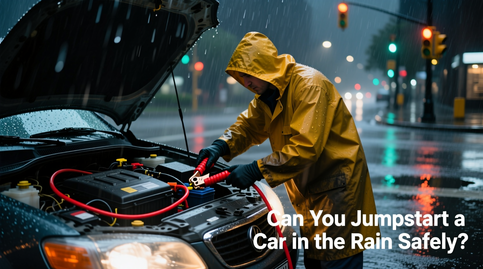can you jumpstart your car in the rain