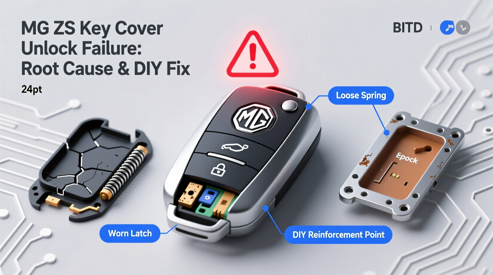 mg zs key cover unlock failure