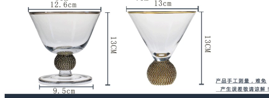Creative models diamonds goblet wine glass custom champagne glass ice cream cup